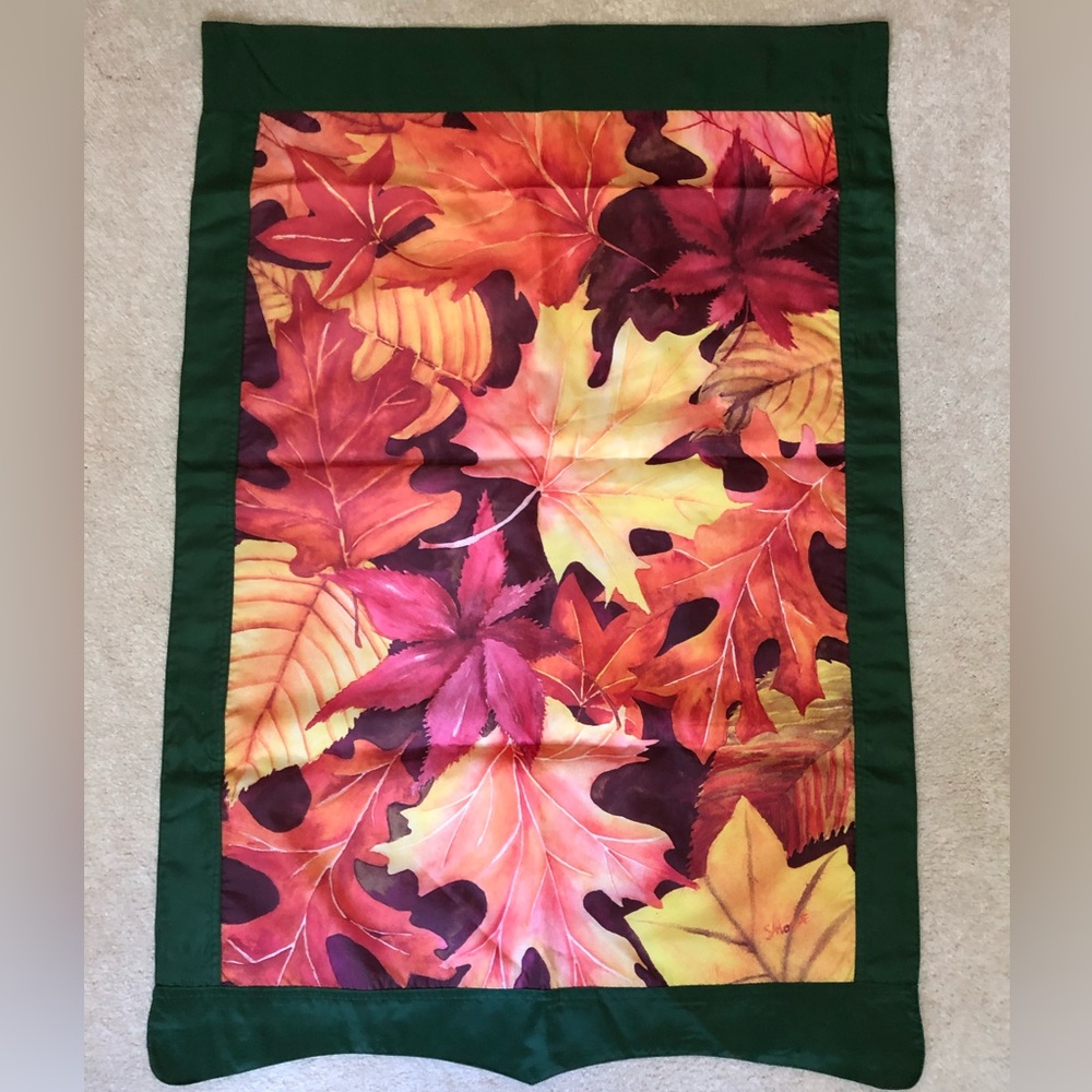 🍁Vintage Colorful Fall Leaves Full Size Flag